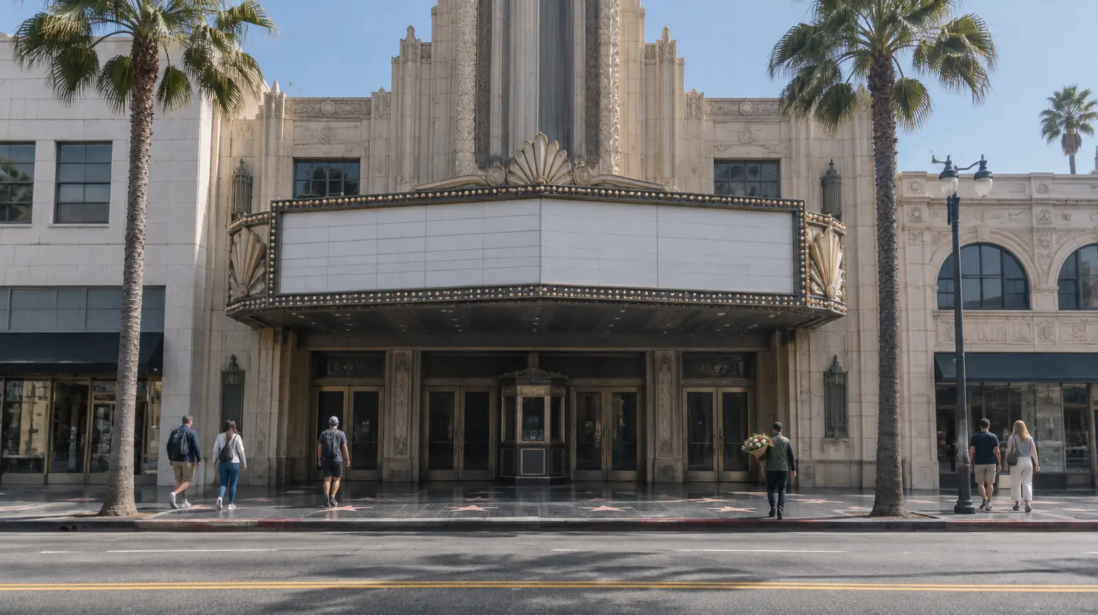 Blommor vid stjärnan på Hollywood Boulevard efter Patrick Stewarts död